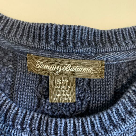 Tommy Bahama Sweater Womens S Small Windsor Havana Blues Pineapple Textured Knit - Picture 7 of 11